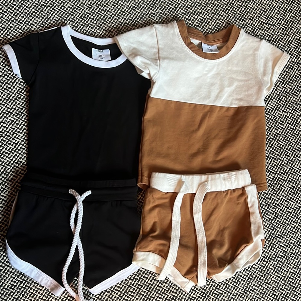 Infant olive & scout bundle outfit